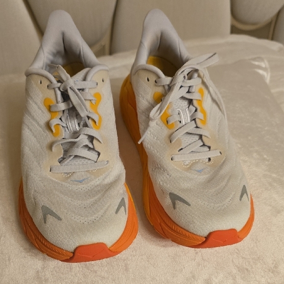 Hoka Cream and Yellow Sneakers 7.5 Women - Picture 1 of 14